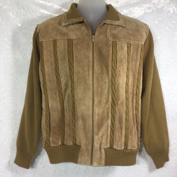 Campus Other - VTG Campus Suede and knit tan,zip up, waist length